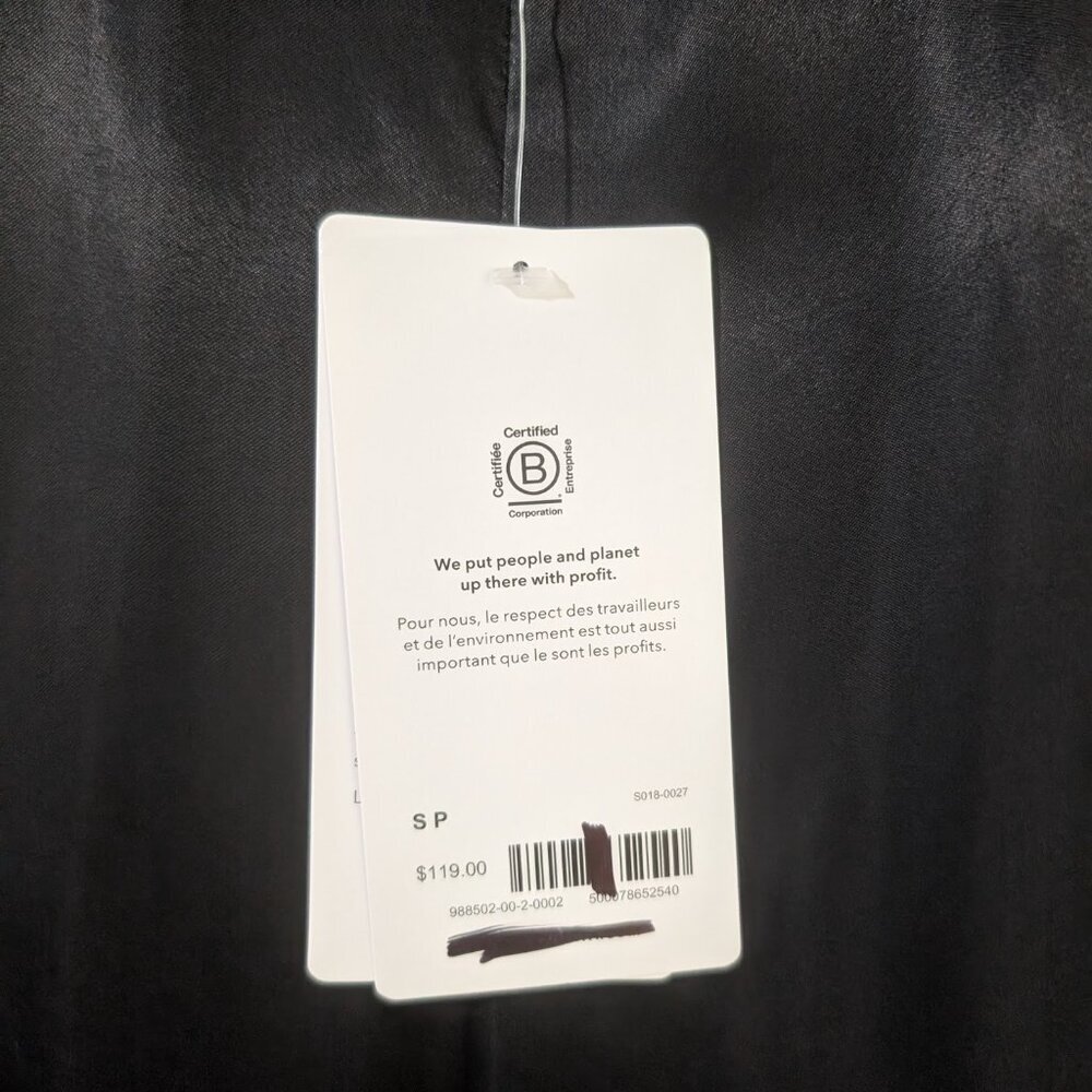Athleta Black Satin Wide-Leg Slip Jumpsuit Pajama - Picture 16 of 16